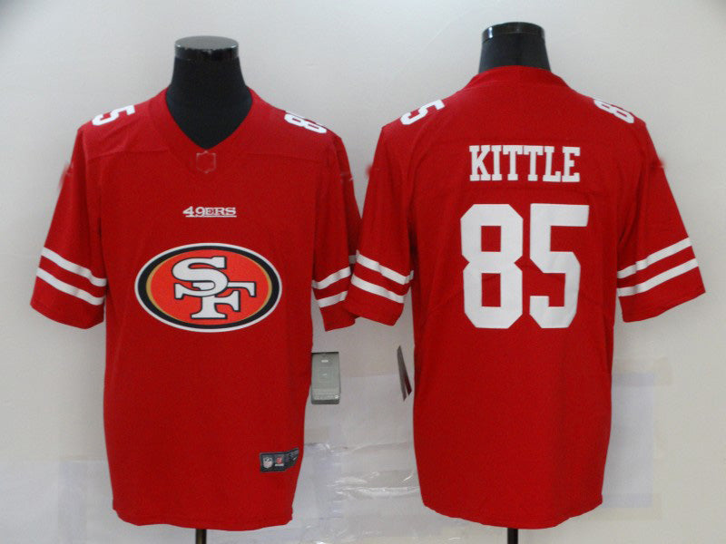 Stitched American SF.49ers #85 George Kittle Jerseys Personalize Design Face Mask