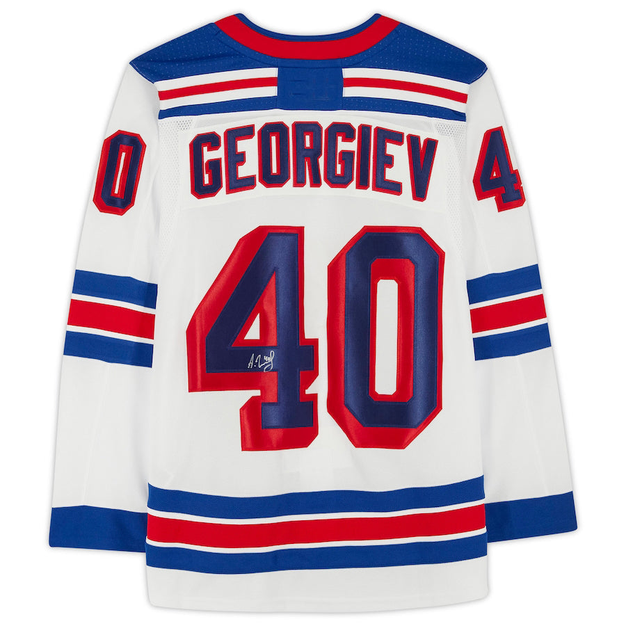 NY.Rangers #40 Alexandar Georgiev Fanatics Authentic Autographed  White Stitched American Hockey Jerseys