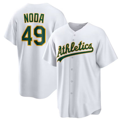 Oakland Athletics #49 Ryan Noda Home Replica Jersey - White Stitched Baseball Jersey