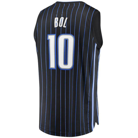 O.Magic #10 Bol Bol Fanatics Branded 2021-22 Fast Break Replica Jersey Icon Edition Black Stitched American Basketball Jersey