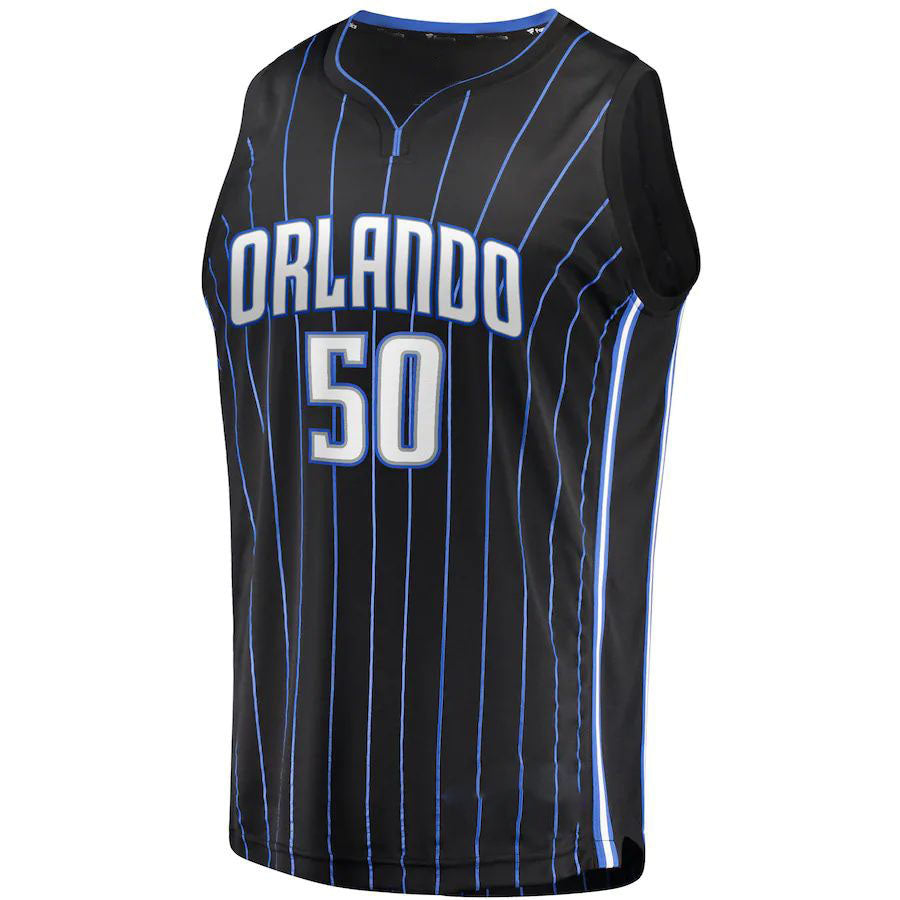 O.Magic #50 Cole Anthony Fanatics Branded 2021-22 Fast Break Replica Jersey Icon Edition Black Stitched American Basketball Jersey