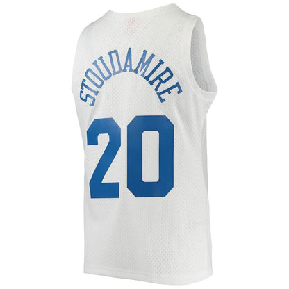 T.Raptors #20 Damon Stoudamire Mitchell & Ness 1996-97 Hardwood Classics Swingman Jersey White Stitched American Basketball Jersey