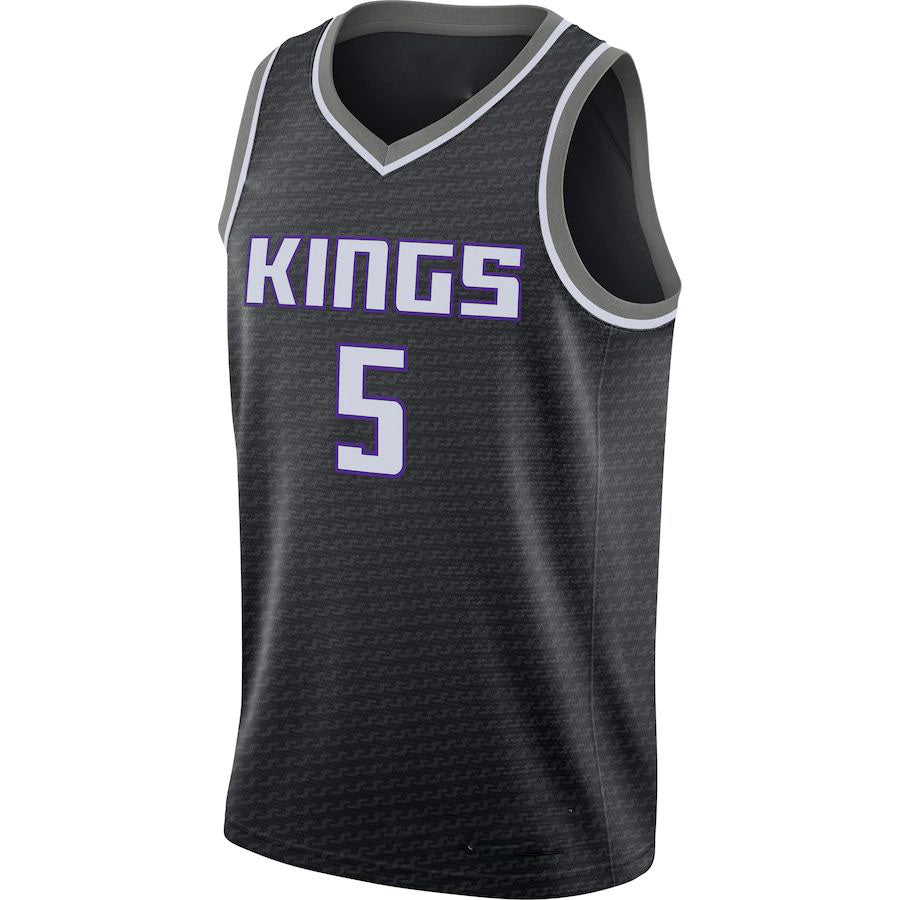 S.Kings #5 De'Aaron Fox Jordan Brand  Swingman Jersey Statement Edition Black Statement Edition Stitched American Basketball Jersey