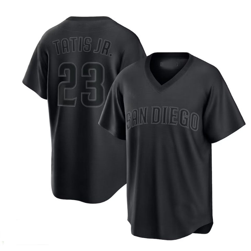 San Diego Padres #23 Fernando Tat¡§as Jr. Pitch Black Fashion Replica Player Jersey - Black Baseball Jerseys