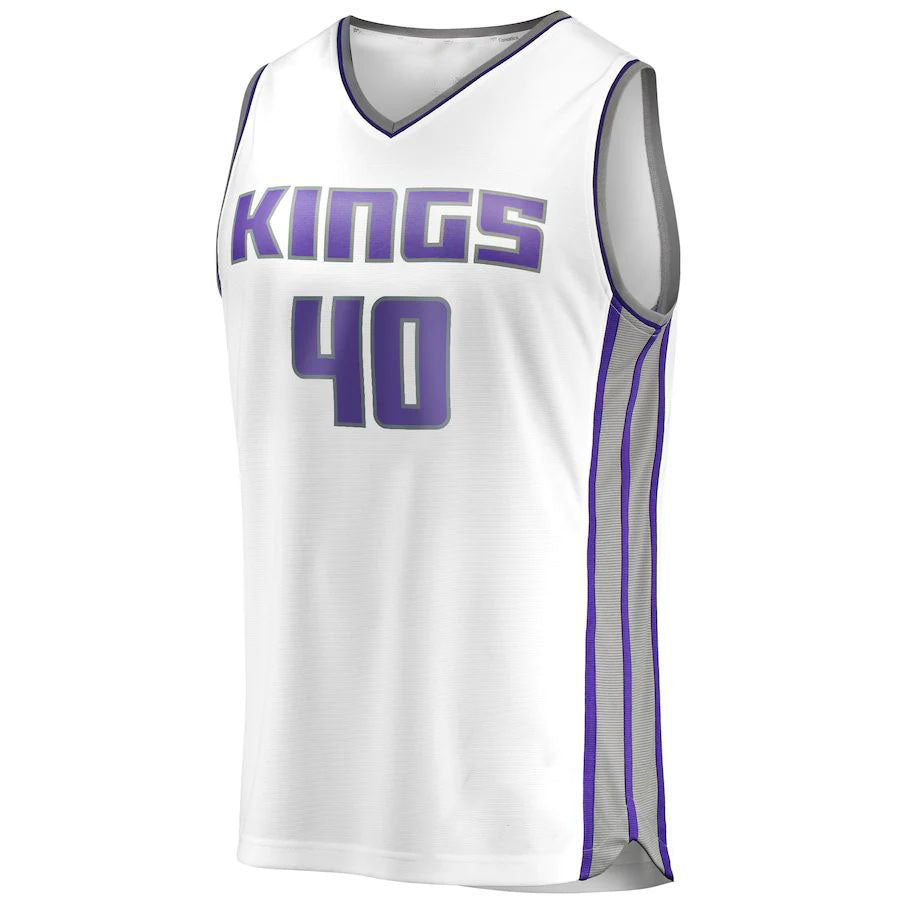 S.Kings #40 Harrison Barnes Fanatics Branded Fast Break Player Replica Jersey Association Edition White Stitched American Basketball Jersey
