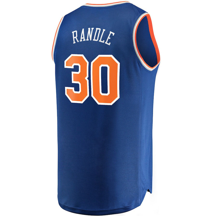 NY.Knicks #30 Julius Randle Fanatics Branded 2020-21 Fast Break Replica Jersey  Icon Edition  Blue Stitched American Basketball Jersey