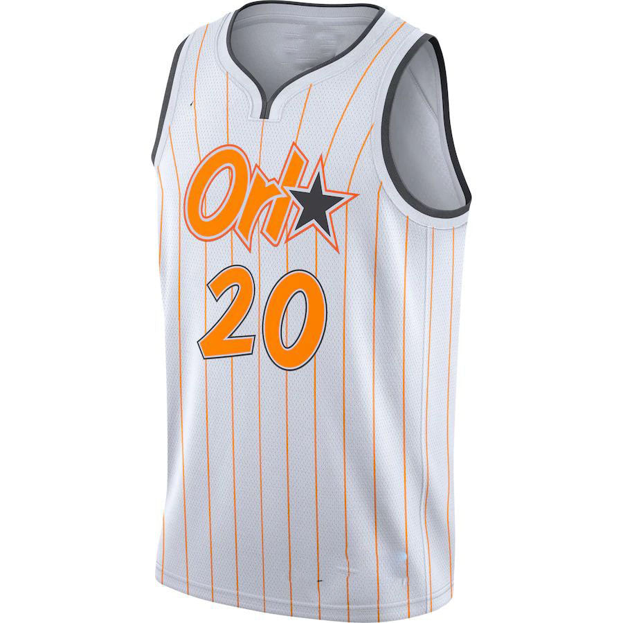 O.Magic #20 Markelle Fultz 2020-21 Swingman Jersey City Edition White Stitched American Basketball Jersey