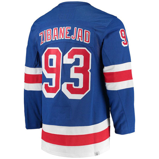 NY.Rangers #93 Mika Zibanejad Home Primegreen Authentic Pro Player Jersey Blue Stitched American Hockey Jerseys
