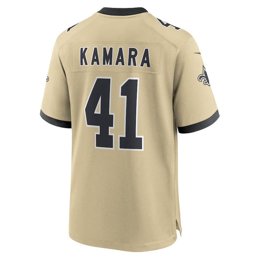 NO.Saints #41 Alvin Kamara Gold Gameday Golds Alternate Game Player Stitched American Football Jersey