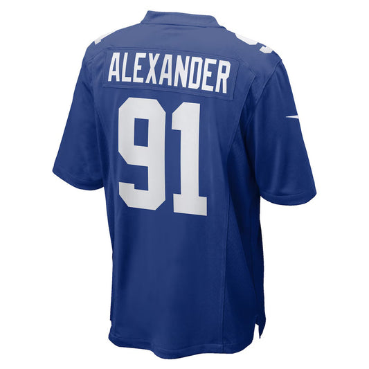 NY.Giants #91 Darius Alexander Royal Team Game Stitched American Football Jerseys