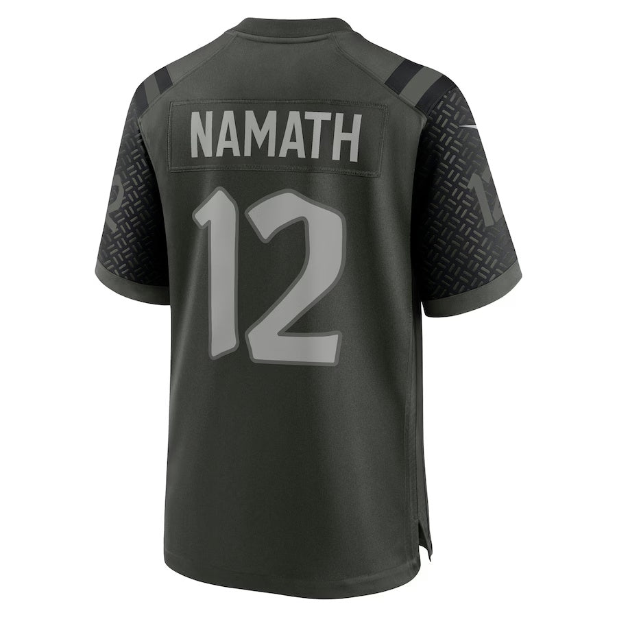 NY.Jets #12 Joe Namath 2025 Rivalries Collection Retired Player Game Jersey - Gotham Green Stitched American Football Jerseys