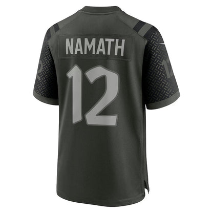 NY.Jets #12 Joe Namath 2025 Rivalries Collection Retired Player Game Jersey - Gotham Green Stitched American Football Jerseys