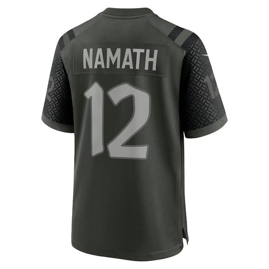 NY.Jets #12 Joe Namath 2025 Rivalries Collection Retired Player Game Jersey - Gotham Green Stitched American Football Jerseys