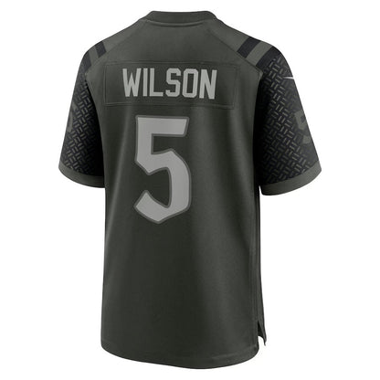 NY.Jets #5 Garrett Wilson 2025 Rivalries Collection Game Jersey - Gotham Green Stitched American Football Jerseys