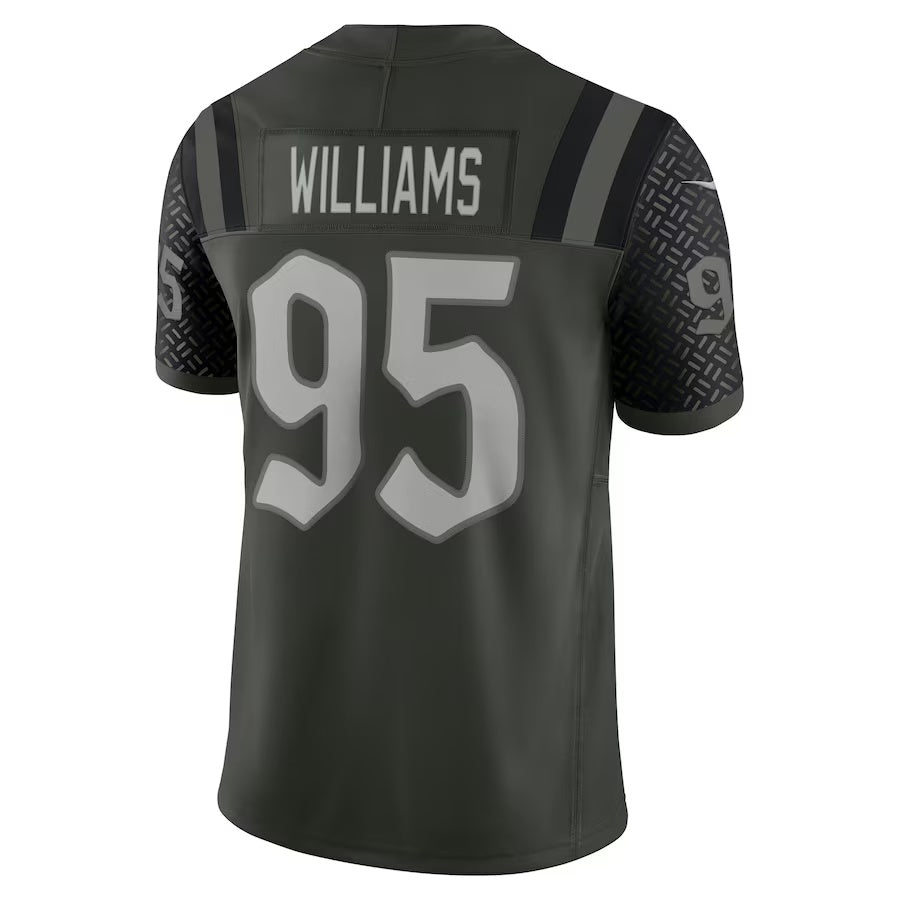 NY.Jets #95 Quinnen Williams 2025 Rivalries Collection Limited Jersey - Gotham Green Stitched American Football Jerseys