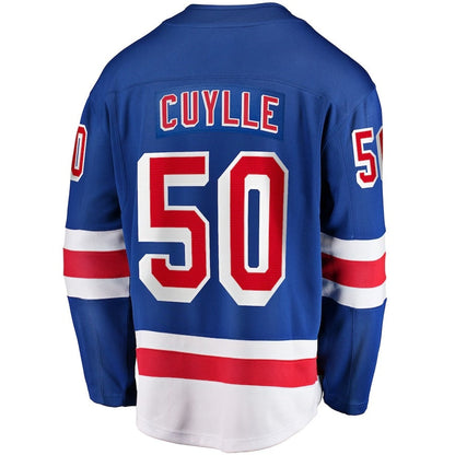 NY.Rangers #50 Will Cuylle Fanatics Home Premier Breakaway Player Jersey - Blue Stitched American Hockey Jerseys