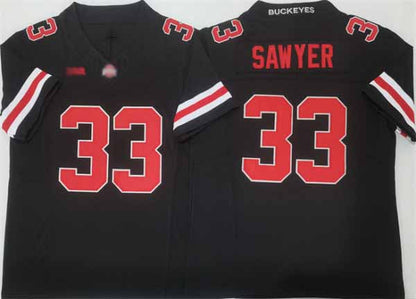 O.State Buckeyes #33 Jack Sawyer Black 2025 F.U.S.E. Limited Stitched American College Jerseys