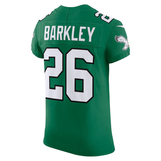 P.Eagles #26 Saquon Barkley Kelly Green Alternate Vapor F.U.S.E. Elite Stitched American Football Jerseys