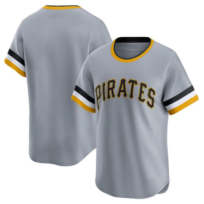 Pittsburgh Pirates Cooperstown Collection Limited Jersey - Gray Stitched Baseball Jersey