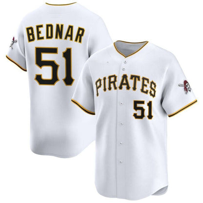 Pittsburgh Pirates #51 David Bednar White 2025 Home Limited Stitched Baseball Jersey