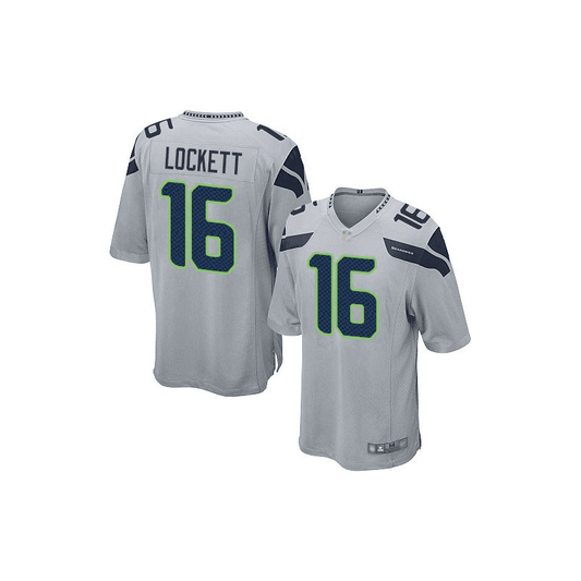 S.Seahawks #16 Tyler Lockett Gray Inverted Team Game Jersey Stitched American Football Jerseys