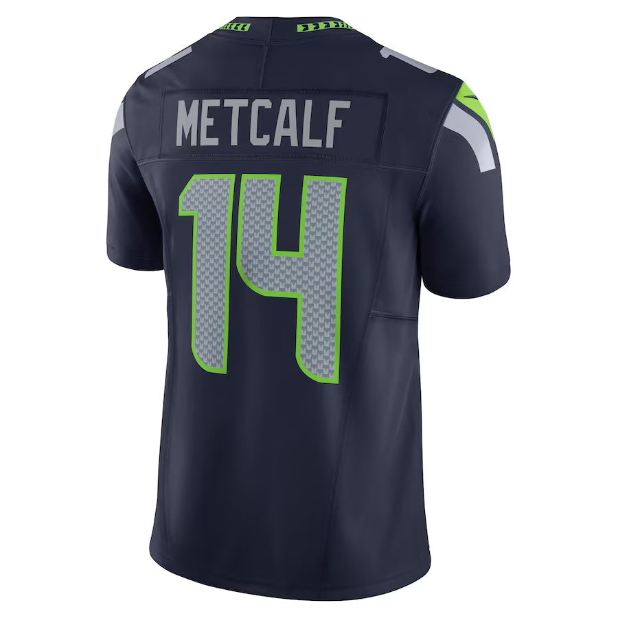 S.Seahawks #14 DK Metcalf College Navy 50th Season Vapor F.U.S.E. Limited American Football Jerseys