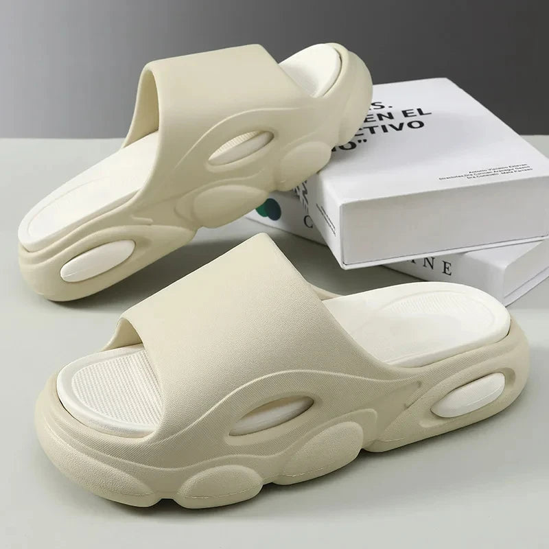 Crestar Platform Soft Eva Slippers For Women Men Fashion Comfortable Unisex Home Sandals Bathroom Non-Slip Slides Beach Shoes