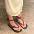 Women's personalized casual clip toe slippers summer  versatile flat bottom daily casual comfortable sandals for wearing outside