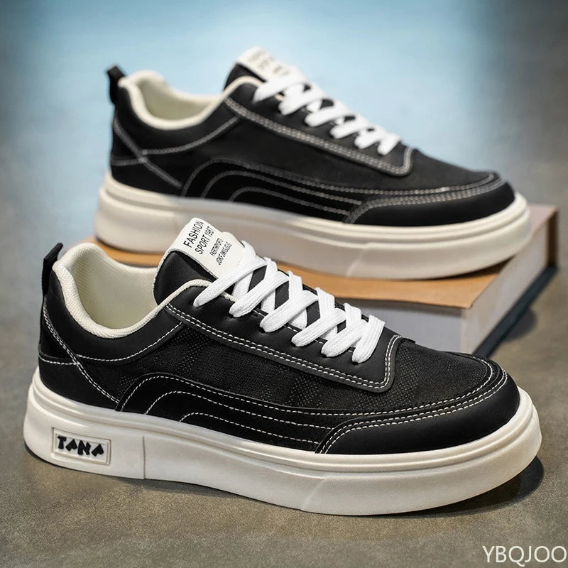 Summer Men's New Breathable Canvas Shoes Trendy Versatile Thick Bottom Sports Leisure Simple and Comfortable Board Shoes