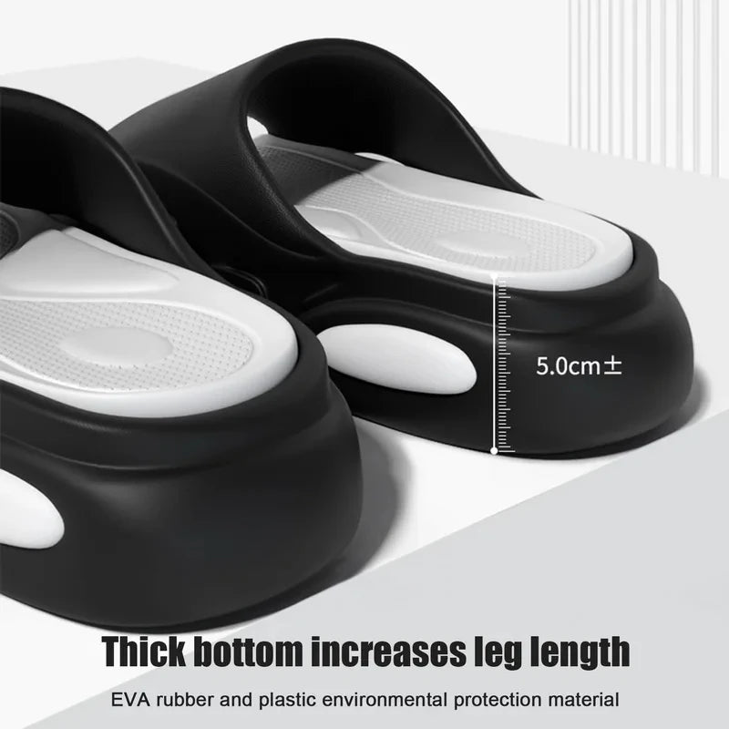 Crestar Platform Soft Eva Slippers For Women Men Fashion Comfortable Unisex Home Sandals Bathroom Non-Slip Slides Beach Shoes