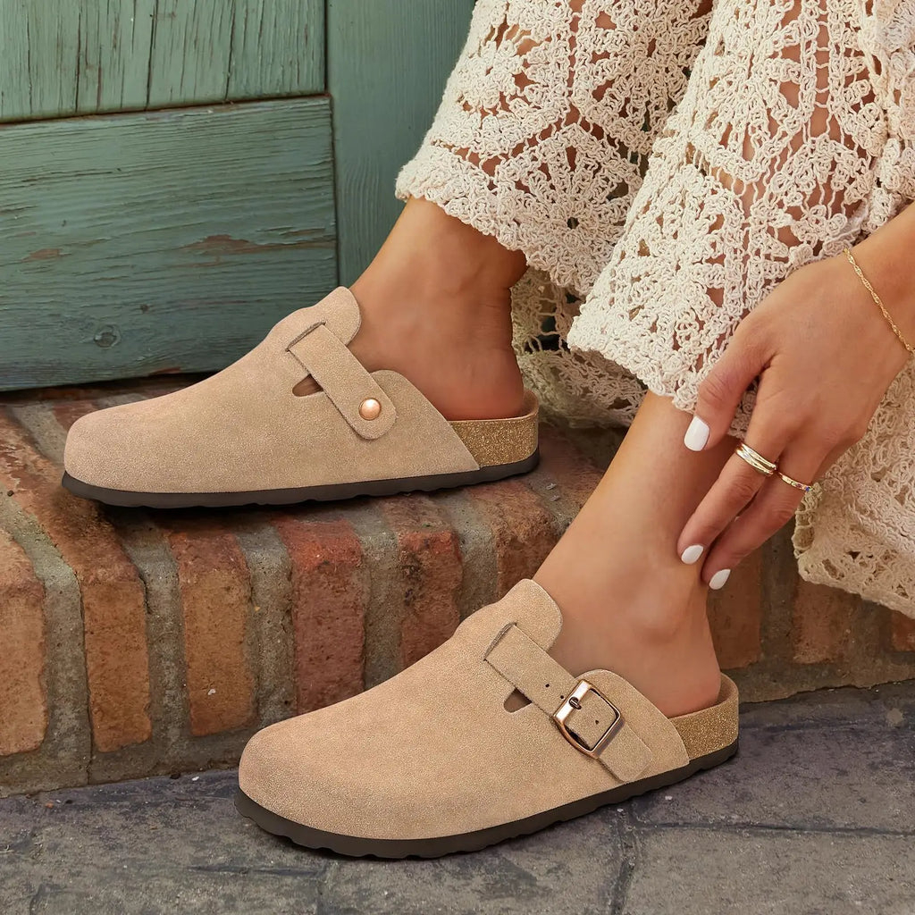 CRACOMIN Women Classic Clogs Cork Footbed Slippers Slip-on Cork Sandals Feamle Unisex Beach Shoes Outdoor Men Mules And Clogs