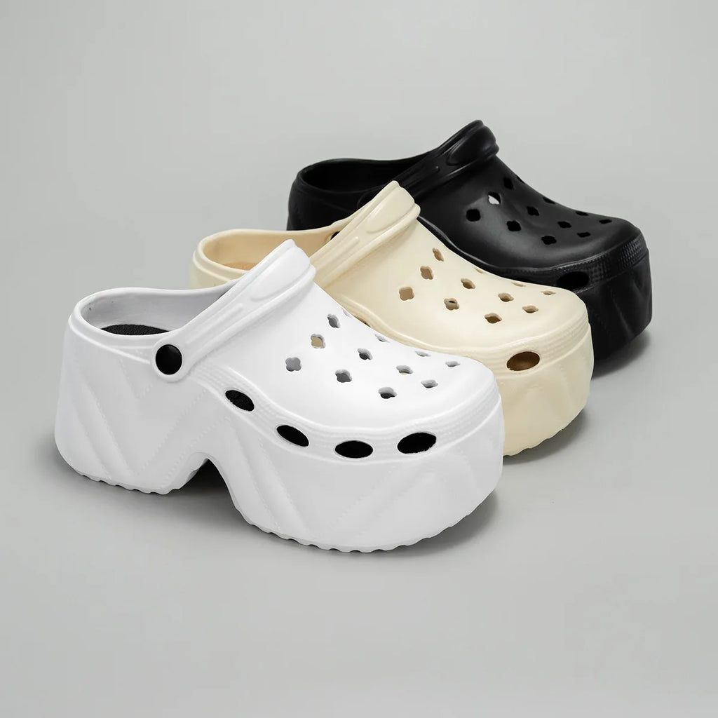 Eva Chunky Platform Sandals for Women Summer Thick Bottom Clogs Slippers Woman Closed Toe Non-Slip Beach Garden Shoes Slide