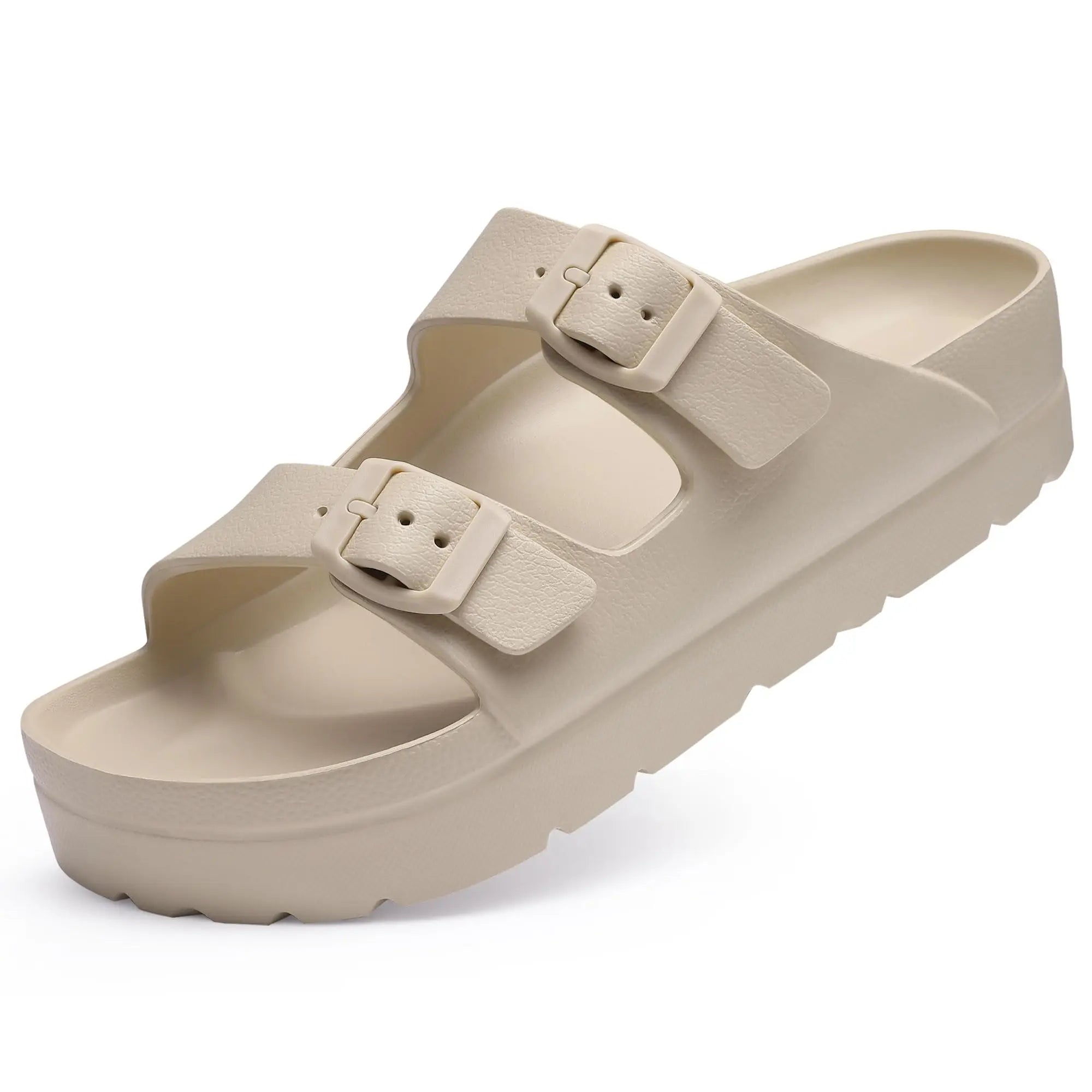 CRACOMIN New Women's Platform Sandals With Arch Support Soft EVA Orthopedic Sandals Summer House Slippers With Adjustable Buckle