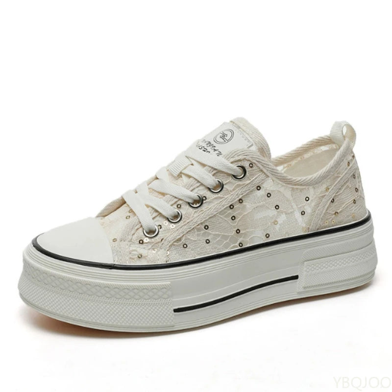 Women's summer new thick soled versatile shoes with breathable mesh casual sports simple comfortable mesh shoes