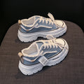 2025 Autumn New Women's Canvas Shoes Round Head Thick Soles Fringed Denim Casual Shoes Increased Height Sports