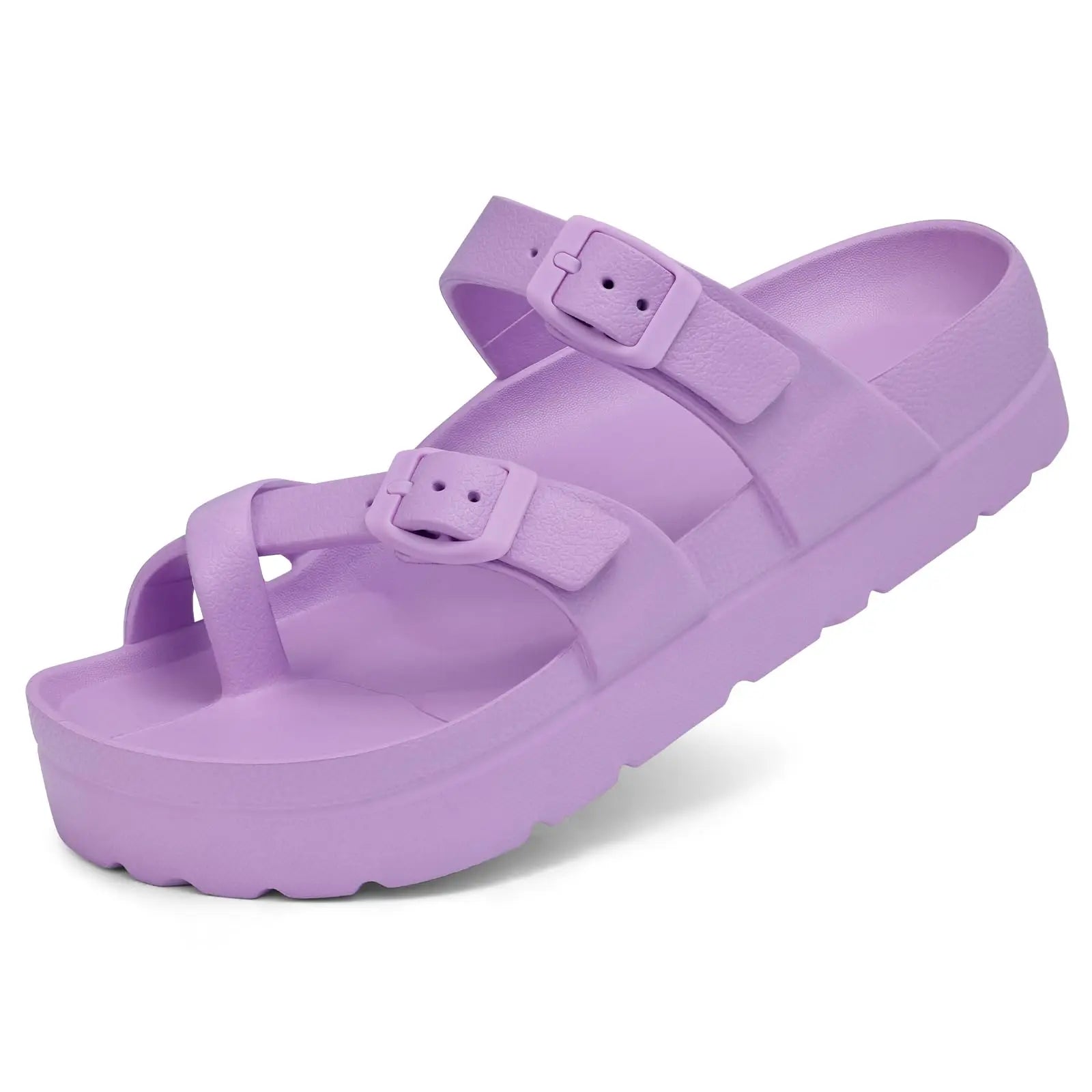 CRACOMIN New Women's Platform Sandals With Arch Support Soft EVA Orthopedic Sandals Summer House Slippers With Adjustable Buckle