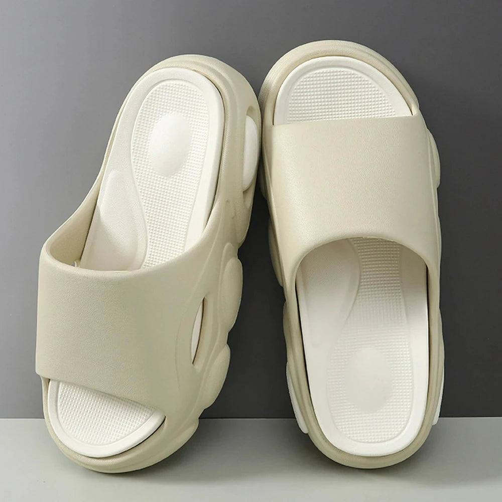 Crestar Platform Soft Eva Slippers For Women Men Fashion Comfortable Unisex Home Sandals Bathroom Non-Slip Slides Beach Shoes