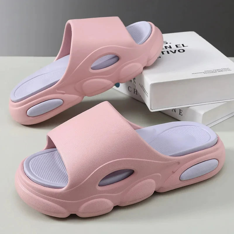 Crestar Platform Soft Eva Slippers For Women Men Fashion Comfortable Unisex Home Sandals Bathroom Non-Slip Slides Beach Shoes