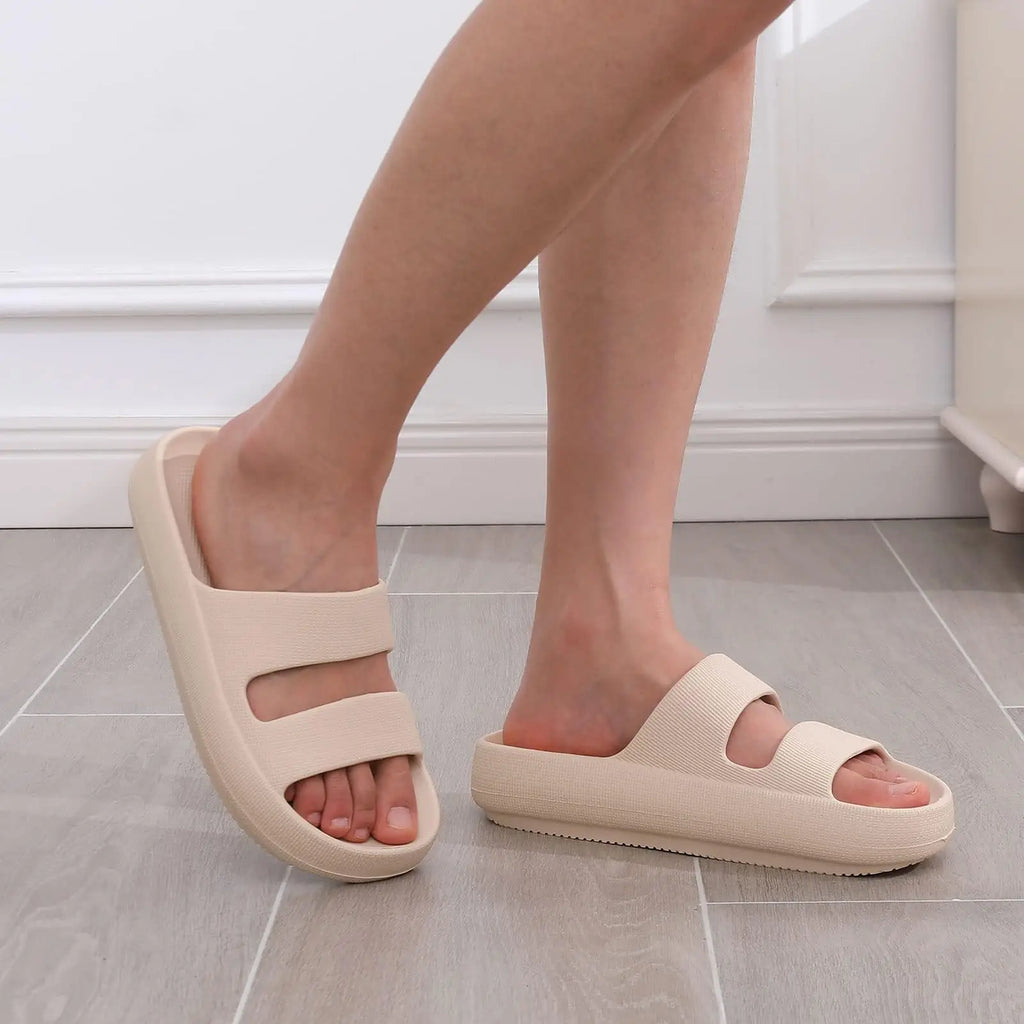 Crestar Orthopedic Slide Sandals for Women Soft Recovery Slip on Sandals Lightweight Summer Cloud Slippers with Arch Support