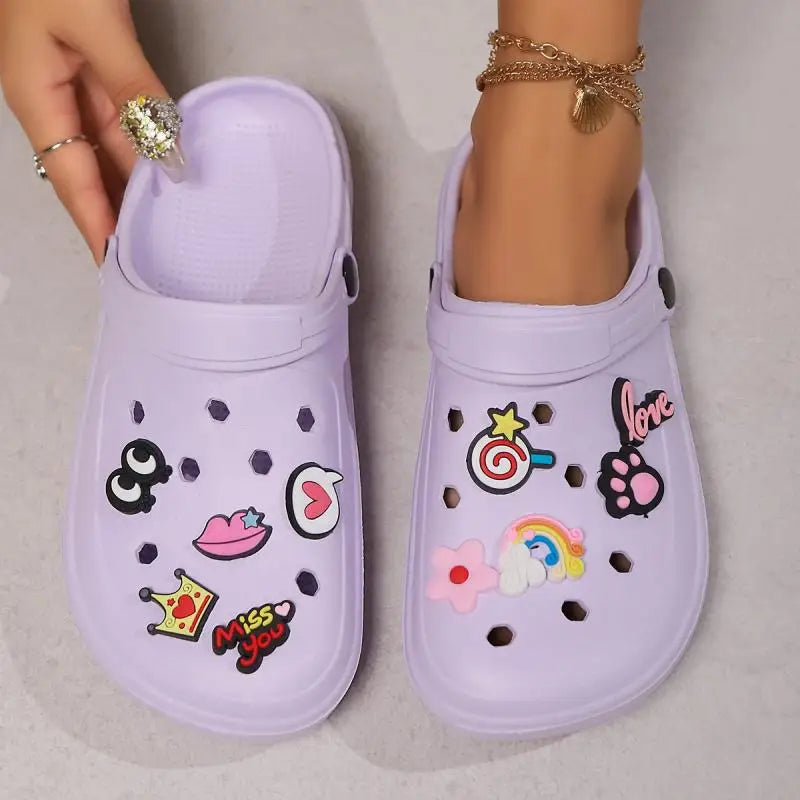 Clogs Platform Slippers Women Home Flat Luxury Designer Woman Shoes House Summer Sandals Casual Beach Fashion Footwear Indoor