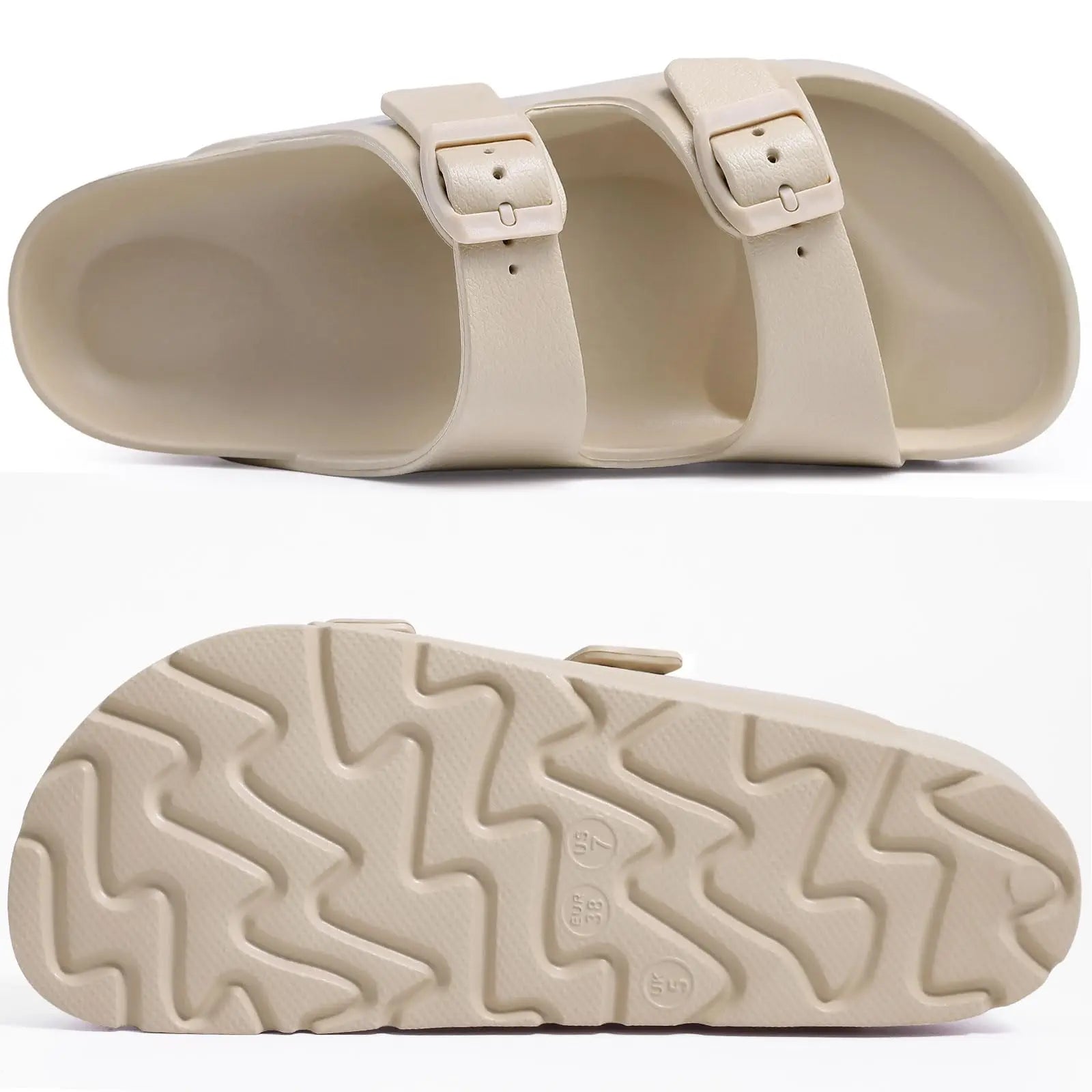 CRACOMIN New Women's Platform Sandals With Arch Support Soft EVA Orthopedic Sandals Summer House Slippers With Adjustable Buckle