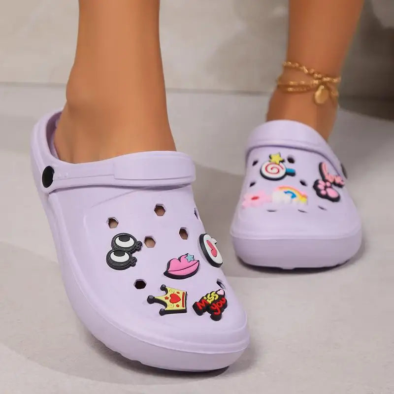 Clogs Platform Slippers Women Home Flat Luxury Designer Woman Shoes House Summer Sandals Casual Beach Fashion Footwear Indoor
