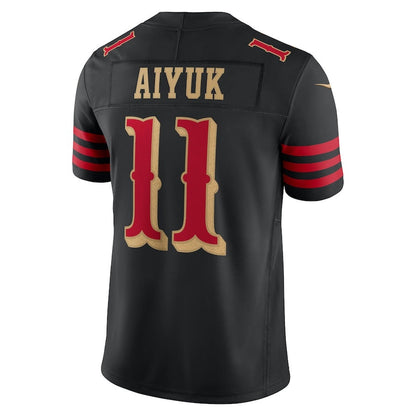 SF.49ers #11 Brandon Aiyuk 2025 Rivalries Collection Limited Jersey - Black Stitched American Football Jerseys