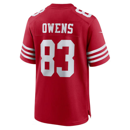 SF.49ers #83 Terique Owens Scarlet Team Game Stitched American Football Jerseys