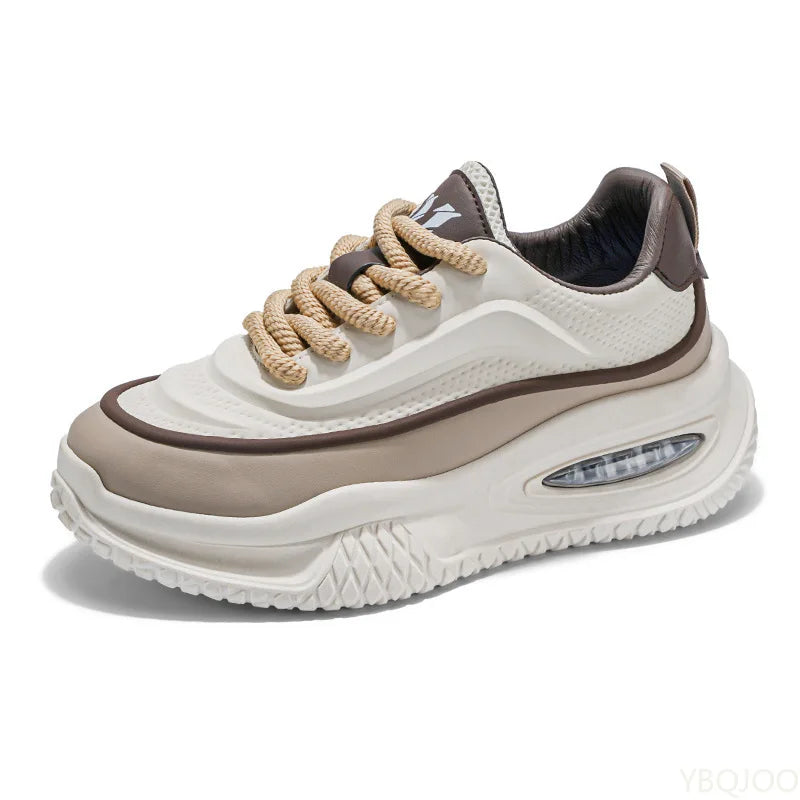 Spring Autumn new thick soled shoes are lightweight comfortable trendy casual sporty fashionable wear-resistant men's shoes