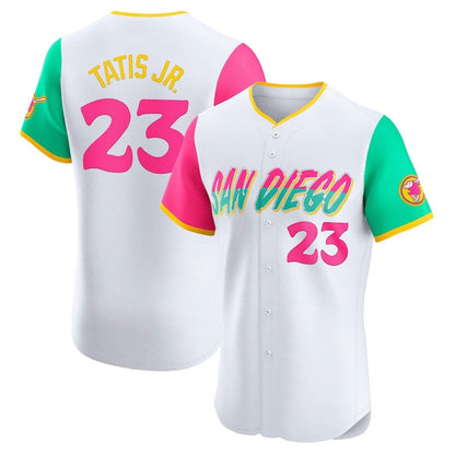 San Diego Padres #23 Fernando Tatis Jr. City Connect Elite Jersey - White Stitched Baseball Jersey