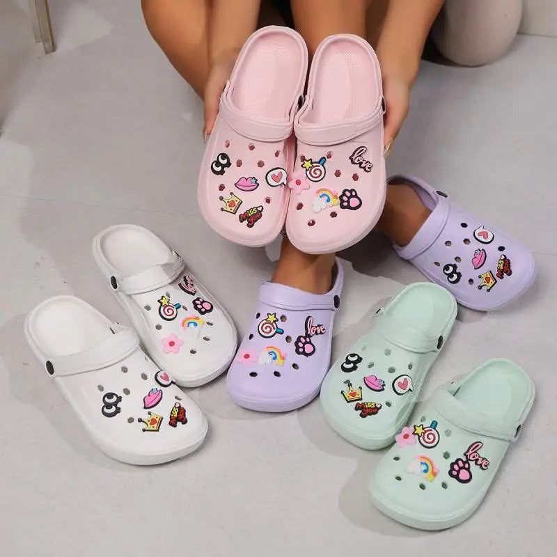 Clogs Platform Slippers Women Home Flat Luxury Designer Woman Shoes House Summer Sandals Casual Beach Fashion Footwear Indoor