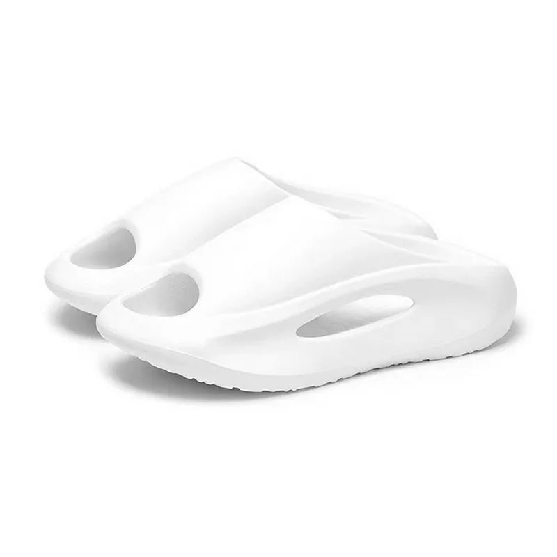 Shevalues New Hollow Women Sandals Platform Soft Comfy Beach Shoes Unisex Sports Slippers Non-Slips Shower Slides Men Slippers