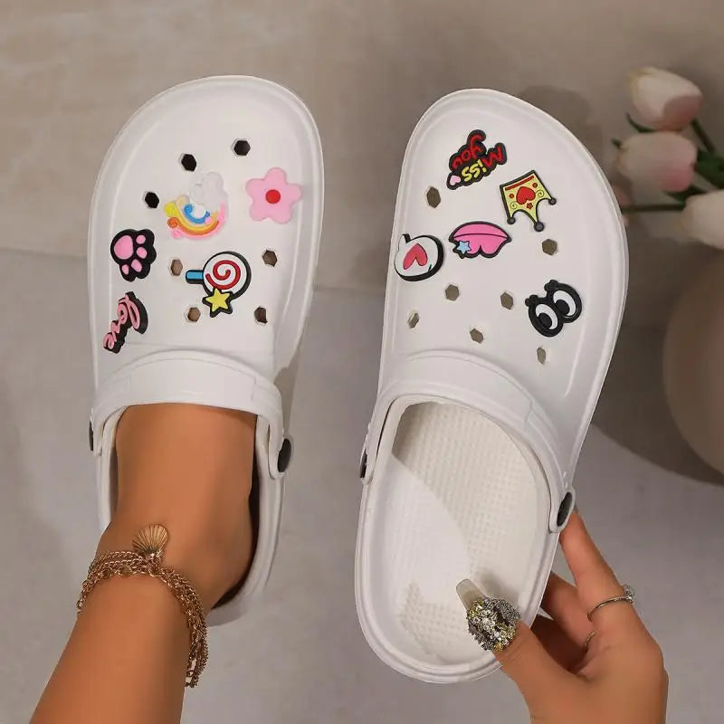 Clogs Platform Slippers Women Home Flat Luxury Designer Woman Shoes House Summer Sandals Casual Beach Fashion Footwear Indoor