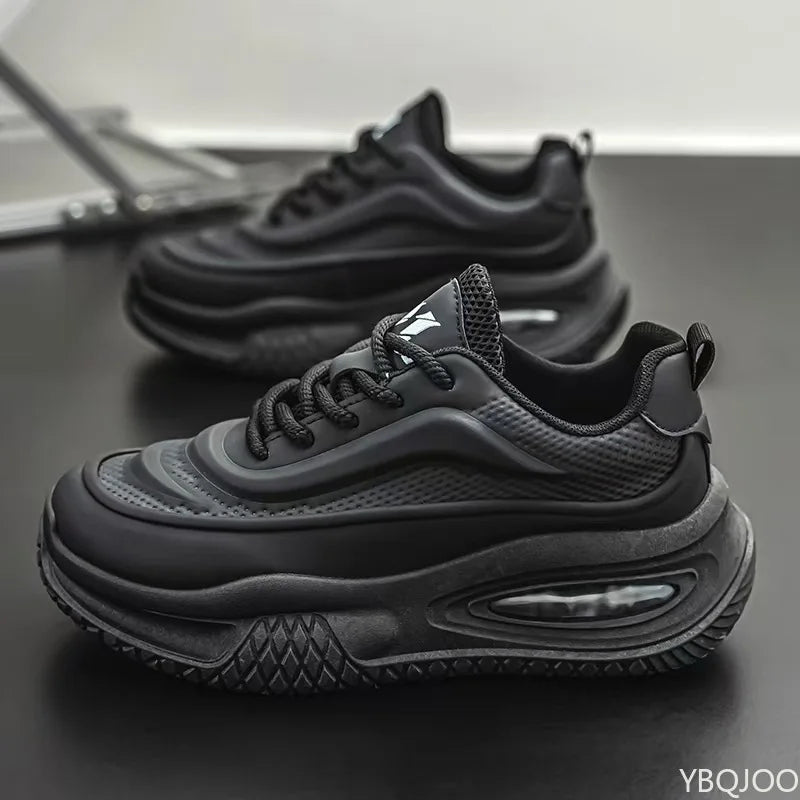 Spring Autumn new thick soled shoes are lightweight comfortable trendy casual sporty fashionable wear-resistant men's shoes